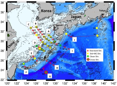 Cruise Track KH-15-3 GEOTRACES cruise